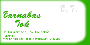 barnabas tok business card