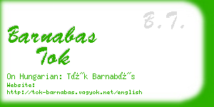 barnabas tok business card